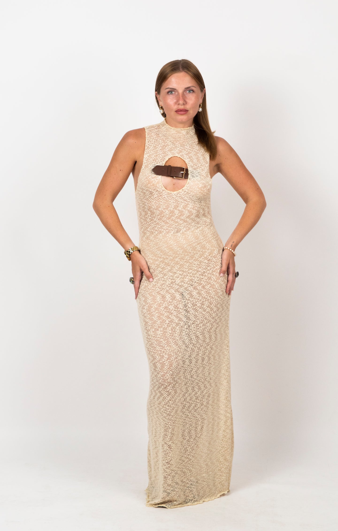 Vestido Tricot Cinturón